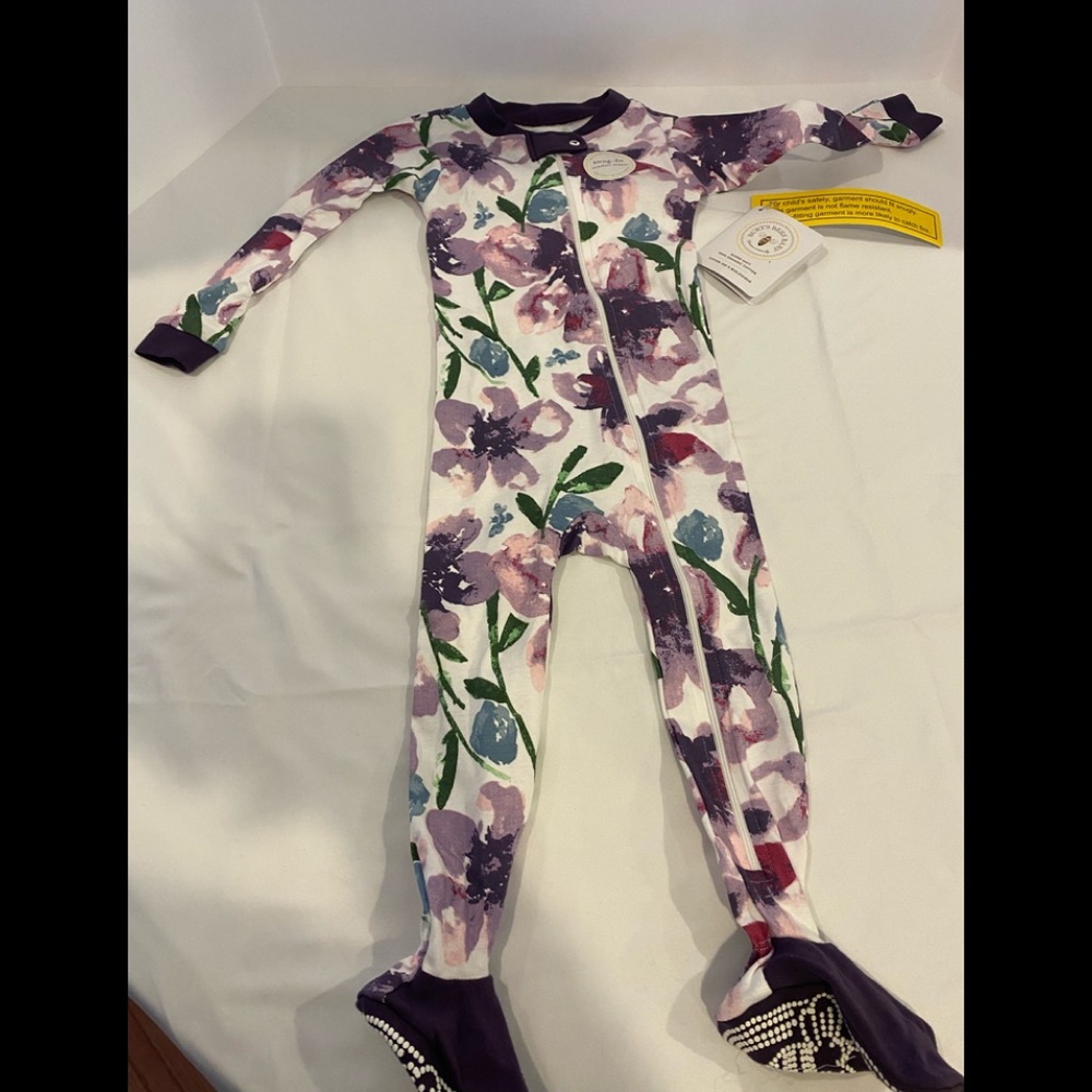 NWT Burt’s Bees baby one piece pajamas 24 months